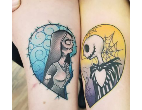 Love Tats for Nightmare Before Christmas Fans Tattoo on skin