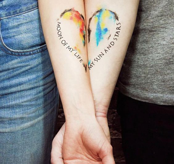 Love That’s Written in the Stars Love Tattoo Ideas love tattoos