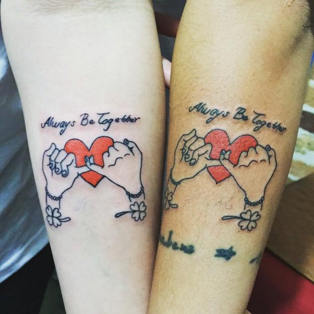 Pinky Swear We'll Always Be Together Love Tattoo Tattoo on skin