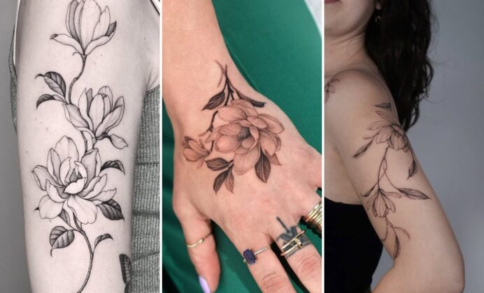 35+ Magnolia Flower Tattoo Ideas Radiating Southern Botanical Grace