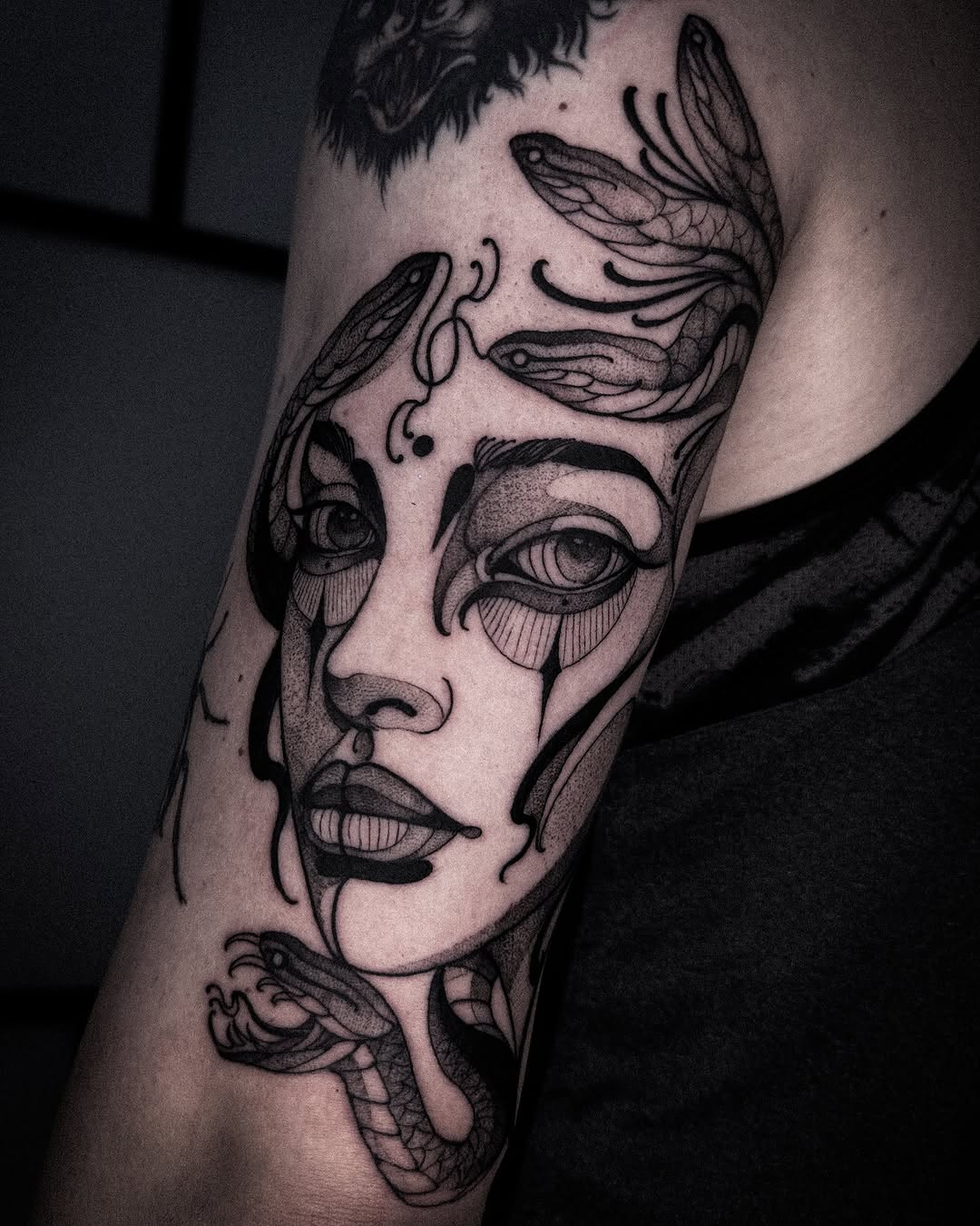 Intricate Medusa tattoo blending beauty and danger Tattoo on skin