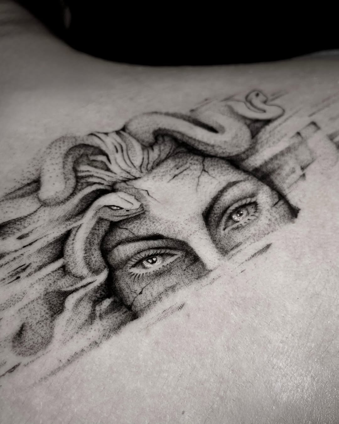 Intricate Medusa Tattoo with Striking Details Tattoo on skin