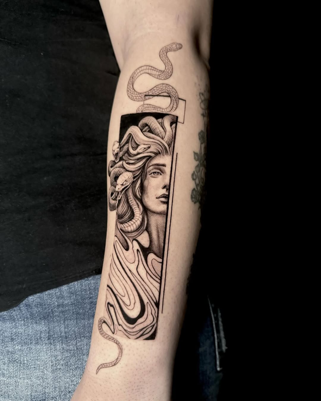 Intricate Medusa Tattoos with Snake Details Tattoo on skin