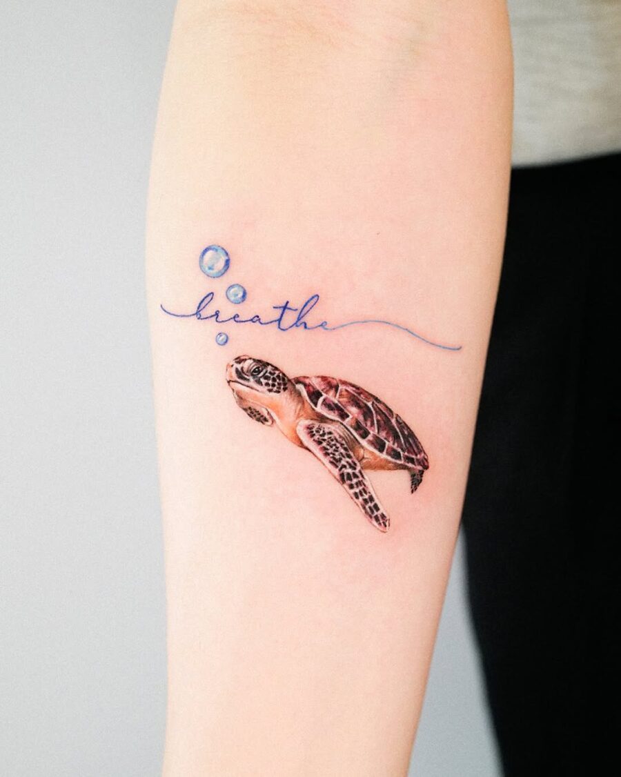 A soothing blend of nature and mindfulness Tattoo on skin