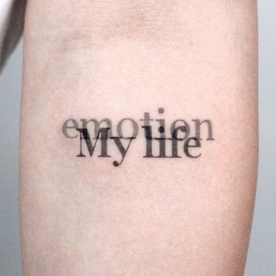 Emotionally resonant tattoo for mindful living Tattoo on skin