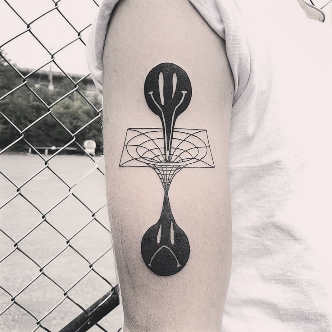Geometric mindfulness tattoo with a deep vibe Tattoo on skin