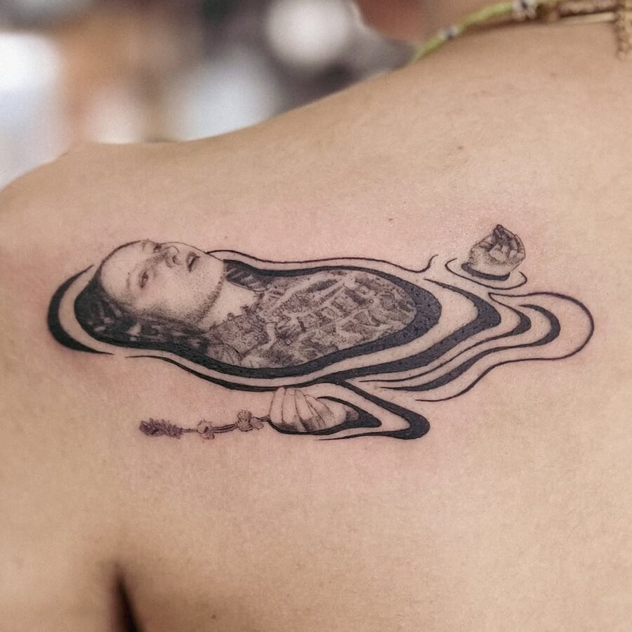Intricate design symbolizing peace and mindfulness Tattoo on skin
