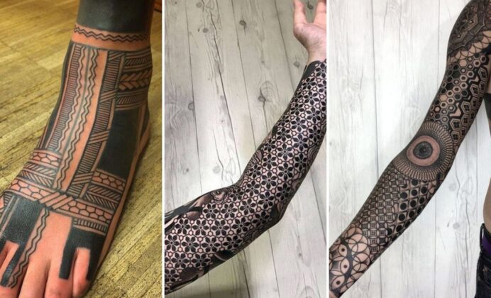 20+ Mosaic Tattoo Ideas Pieced Together With Intricate Geometric Glass Art