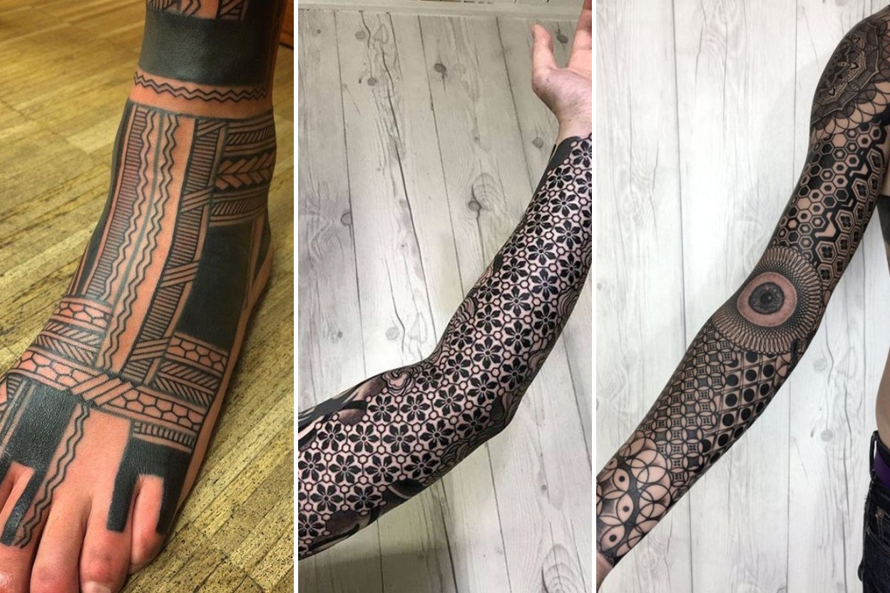 25+ Mosaic Tattoos Pieced Together With Intricate Geometric Glass Art Featured 3-Panel Lookbook Collage
