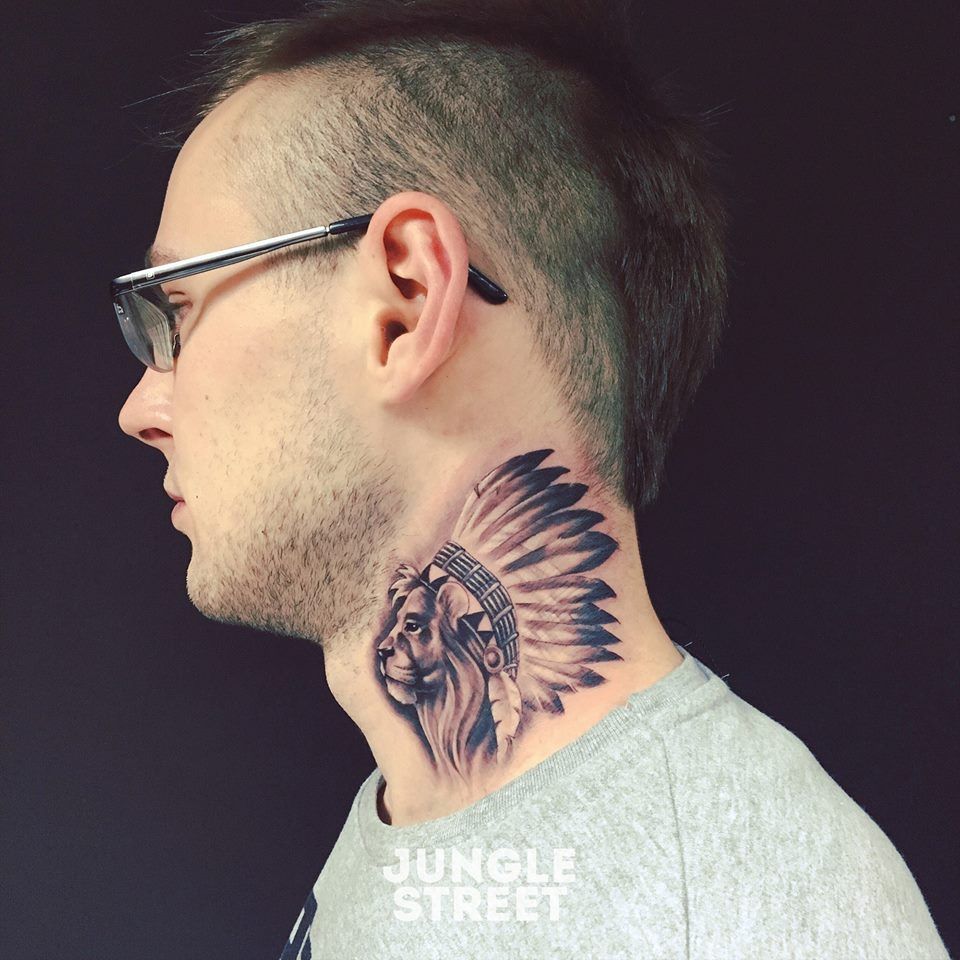 New Meaning to Spirit Animal Neck Tattoo Tattoo on skin