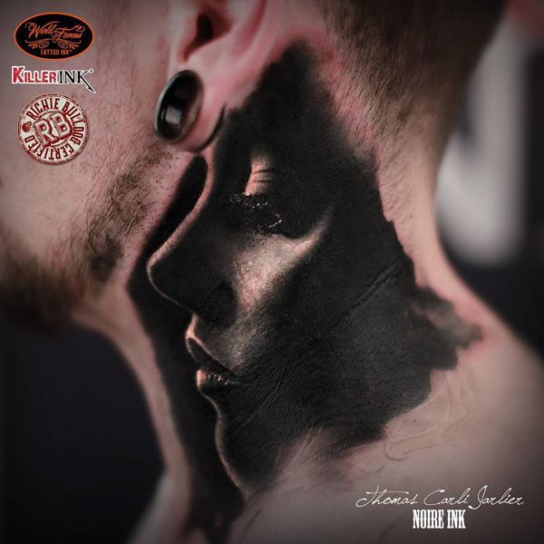 Pretty in Ink Neck Tattoo Tattoo on skin