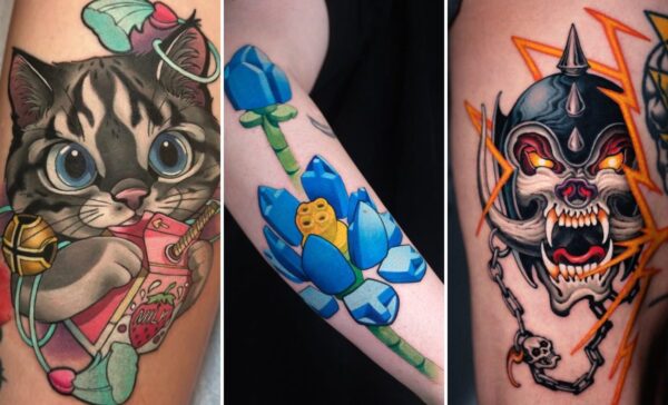 35+ New School Tattoo Ideas Bursting With Exaggerated Comic Energy