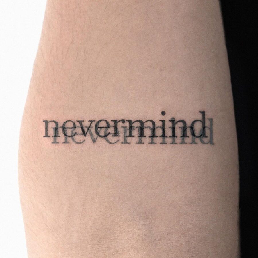 A simple yet powerful message in ink Tattoo on skin