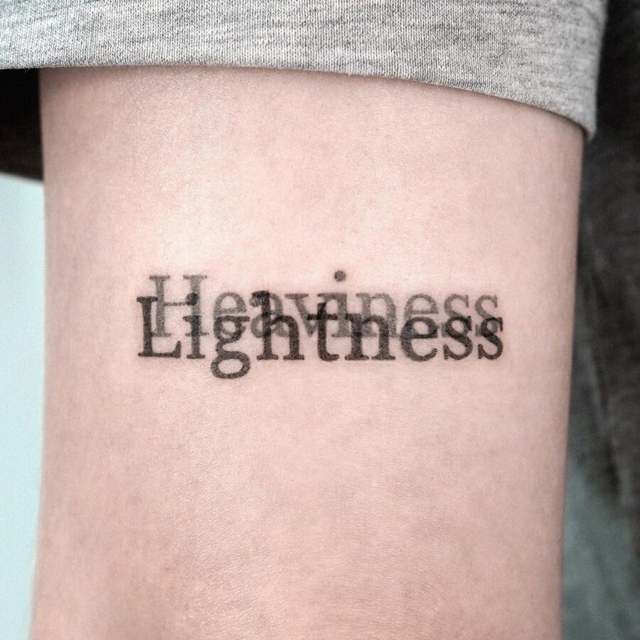 Contrasting concepts in minimalist tattoo design Tattoo on skin