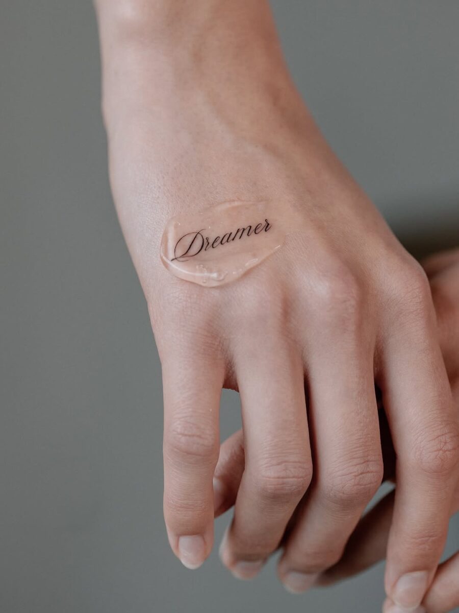 Elegant tattoo embodying the spirit of dreaming Tattoo on skin