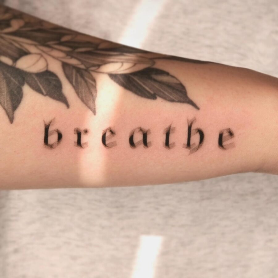 Simple yet powerful one word tattoo inspiration Tattoo on skin