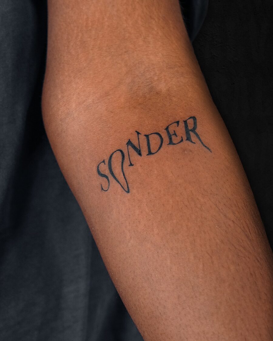 Sonder Tattoo on skin