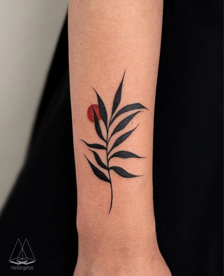 Elegant and minimalistic peace tattoo design Tattoo on skin
