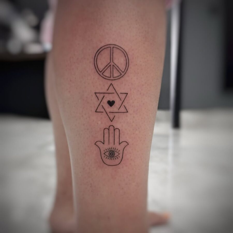 Meaningful symbols of peace and protection Tattoo on skin