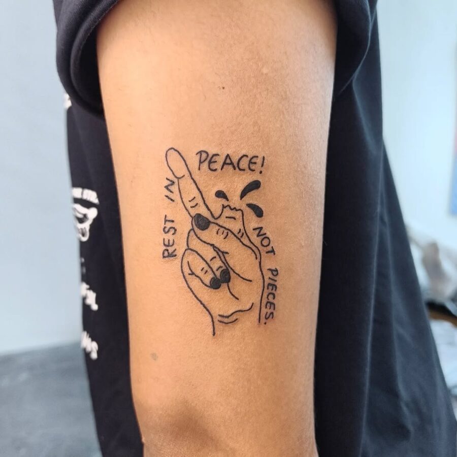 Unique design emphasizing peace and resilience Tattoo on skin