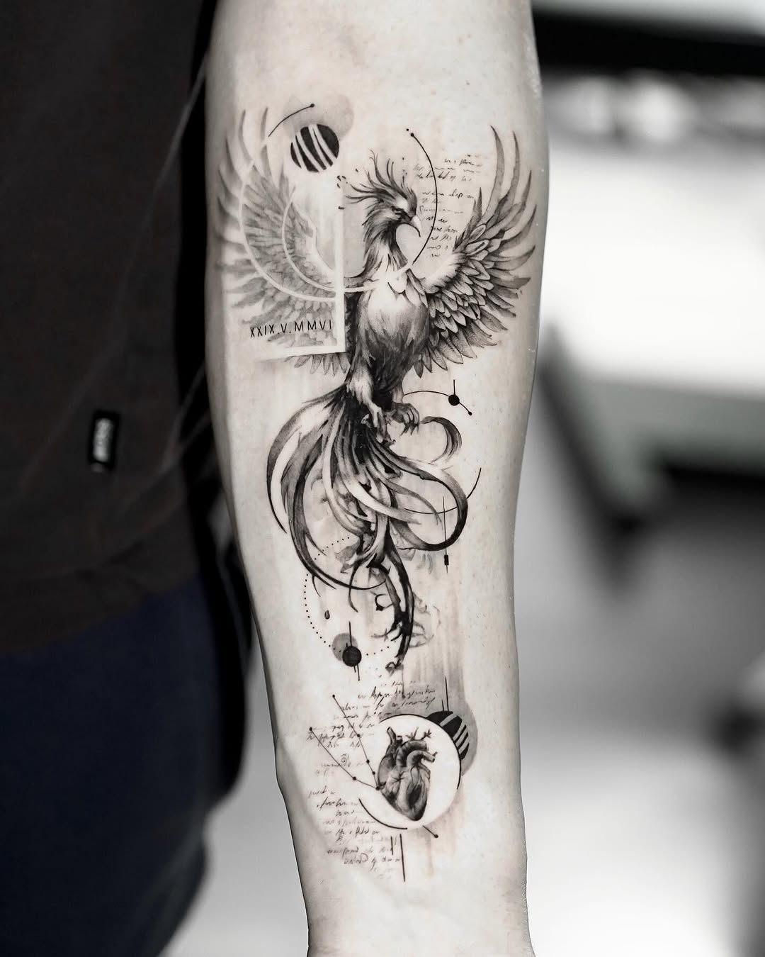 Stunning phoenix tattoo with intricate details Tattoo on skin