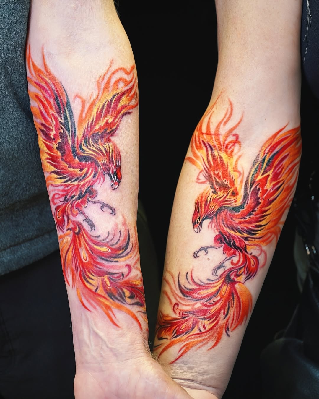 Vibrant Phoenix Tattoos Symbolizing Rebirth Tattoo on skin