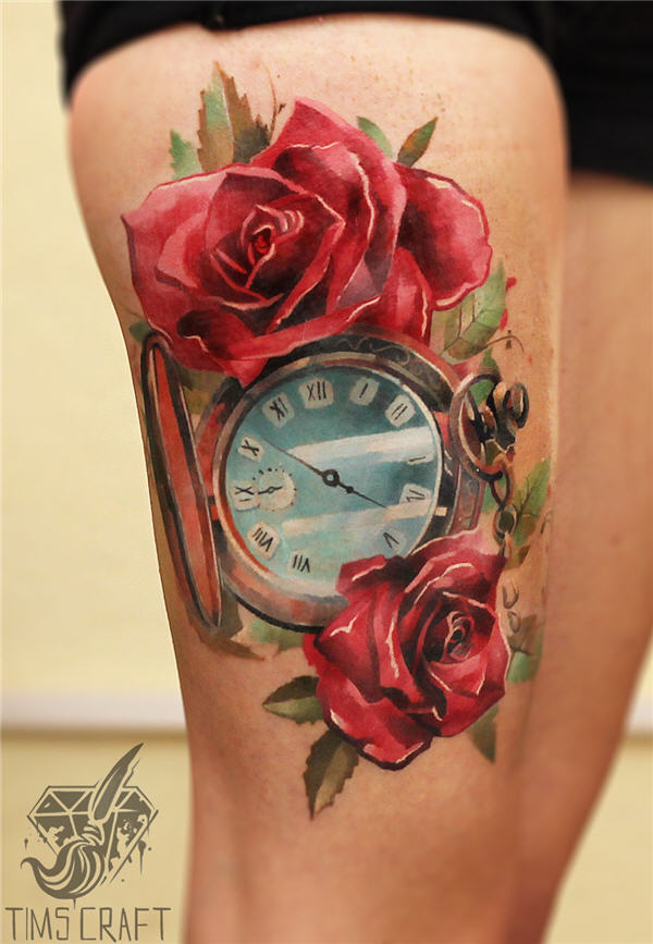 Times Craft Rose Tattoo Tattoo on skin