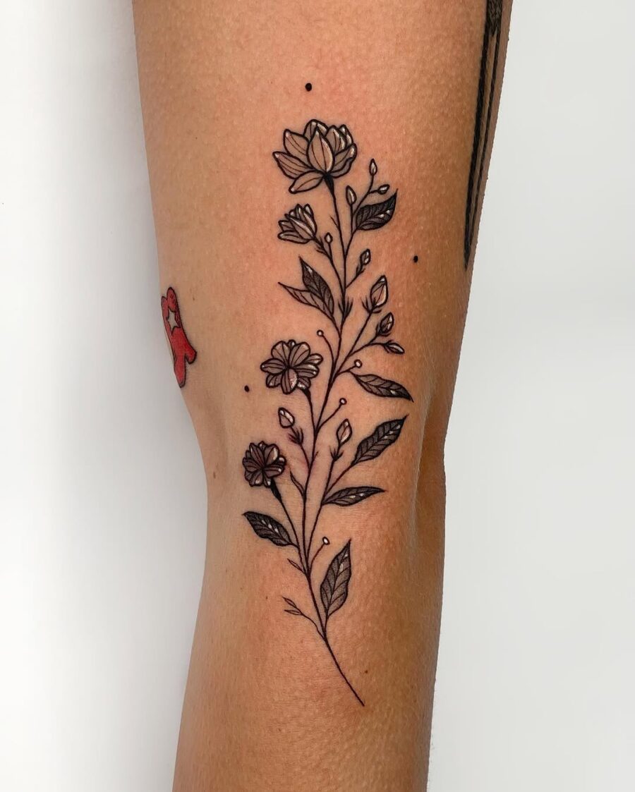 Elegant florals featuring sampaguita tattoo design Tattoo on skin