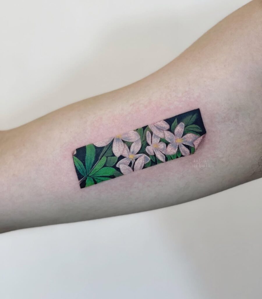 Elegant sampaguita floral tattoo design on skin Tattoo on skin