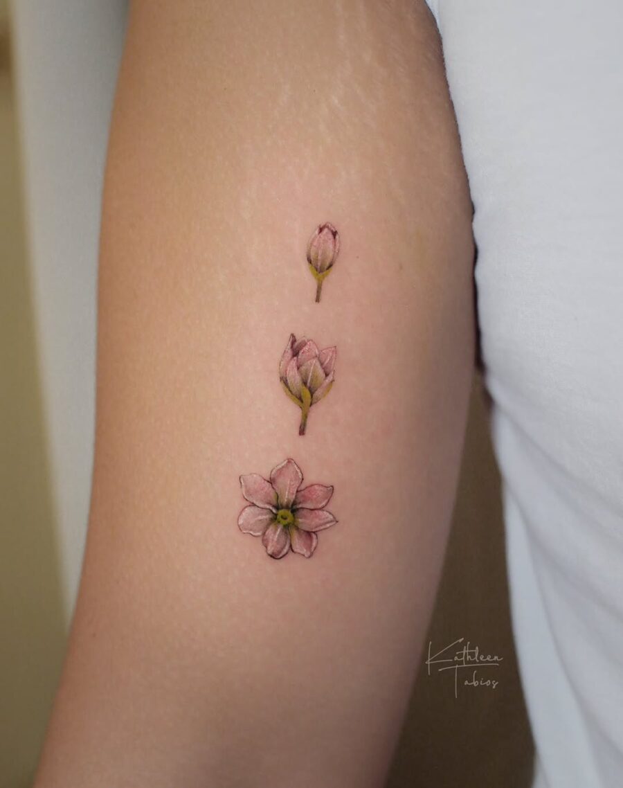 Elegant sampaguita tattoo design in delicate bloom Tattoo on skin