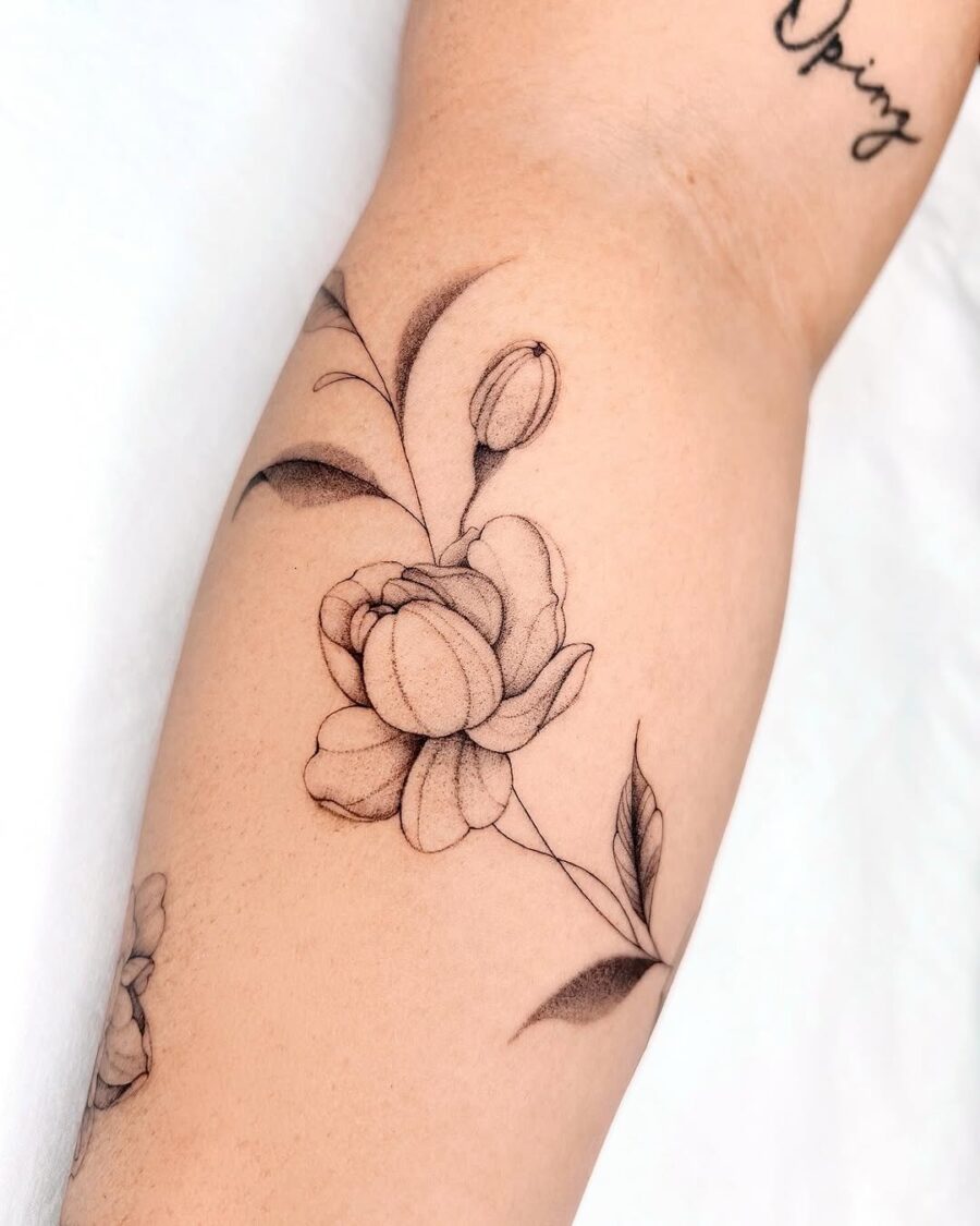 Elegant Sampaguita Tattoo Design on Skin Tattoo on skin