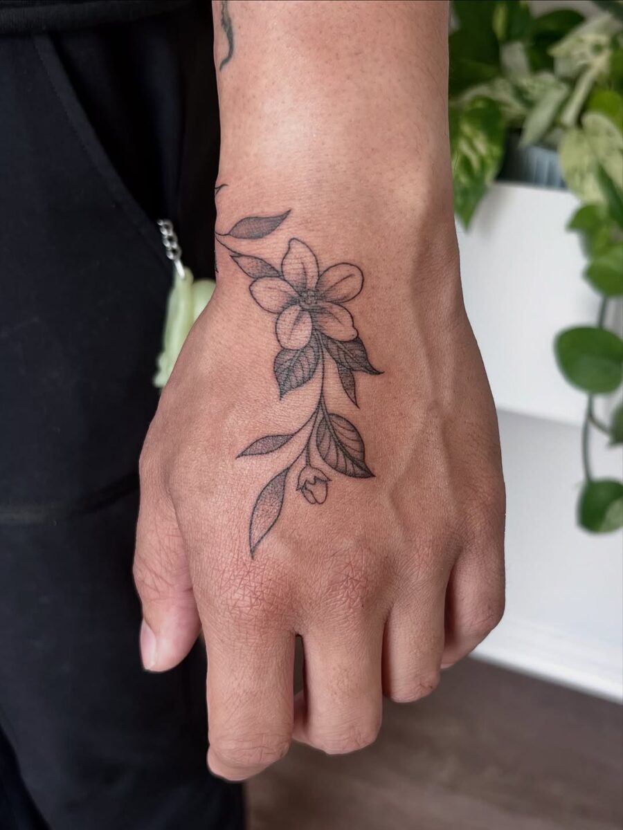 Elegant sampaguita tattoo on wrist for simplicity Tattoo on skin