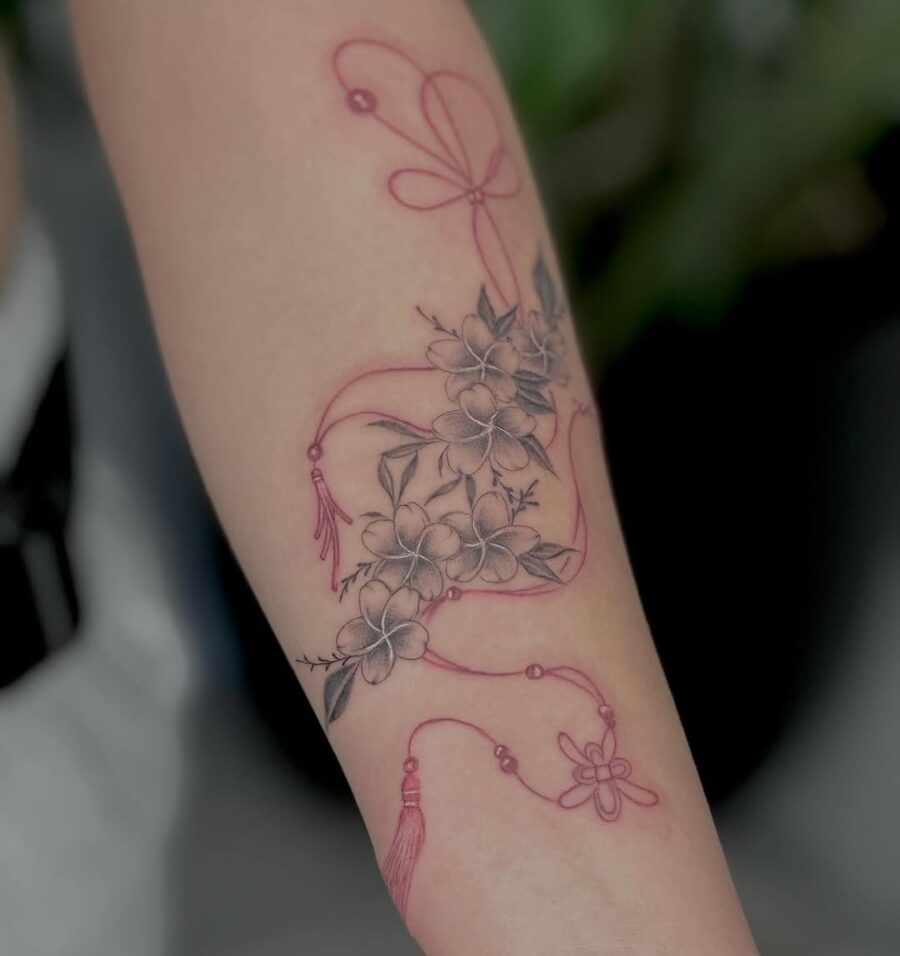 Elegant sampaguita tattoo with artistic detailing Tattoo on skin