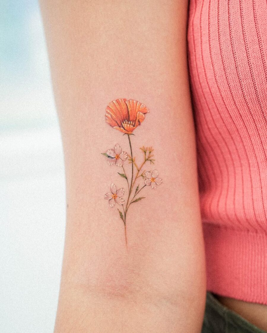 Vibrant sampaguita tattoo captures floral elegance Tattoo on skin