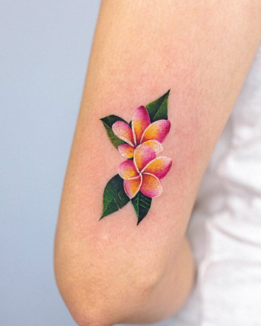 Vibrant Sampaguita Tattoo with Floral Elegance Tattoo on skin