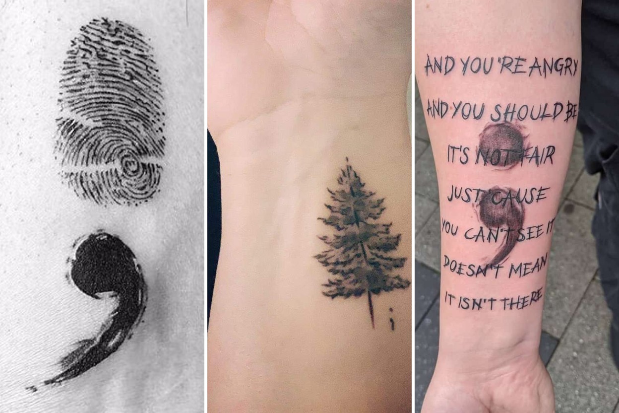 27+ Semicolon Tattoo Ideas Celebrating Strength and Resilience Featured 3-Panel Lookbook Collage
