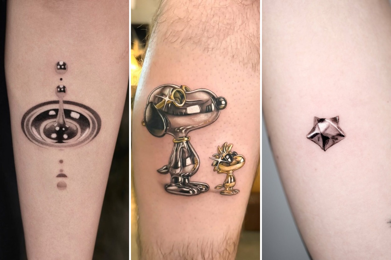 35+ Silver Ink Tattoo Ideas Shimmering With Futuristic Metallic Grace Featured 3-Panel Lookbook Collage
