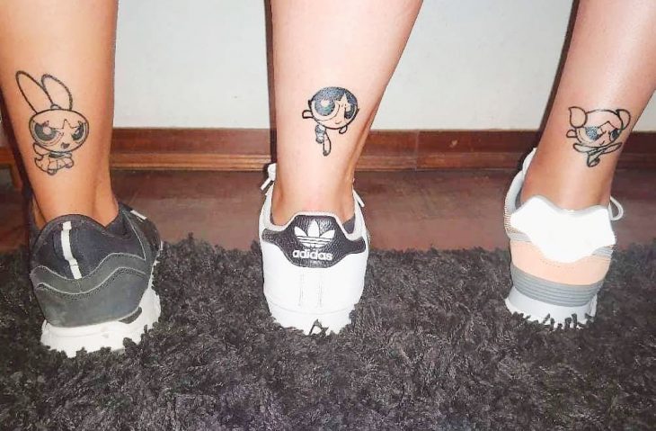 PowerPuff Girls Triple Sister Tattoos Tattoo on skin