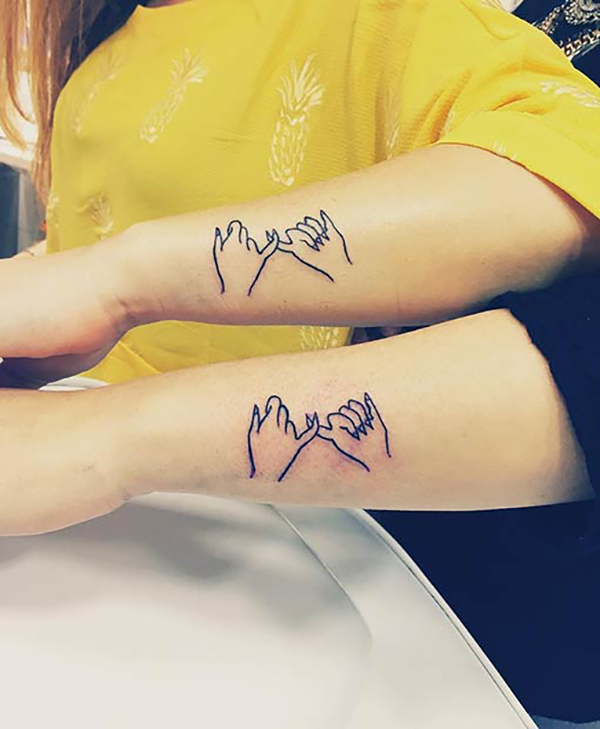 Simple Pinky Promise Tattoo Design Tattoo on skin