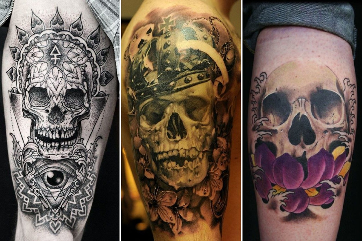 30+ Skull Tattoo Ideas Balancing Raw Edge and High Artistry Featured 3-Panel Lookbook Collage