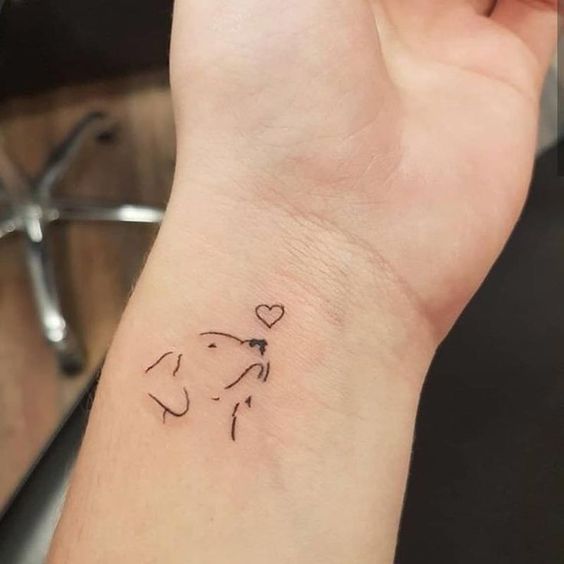 Partial Dog Tattoo Design for the Dog Lovers Tattoo on skin