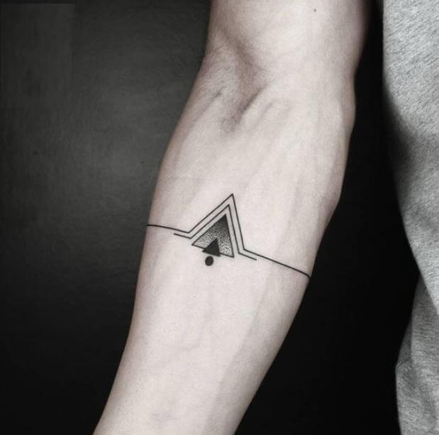 Triple Triangle with Dots Tattoo Design for a Higher Life State Tattoo on skin
