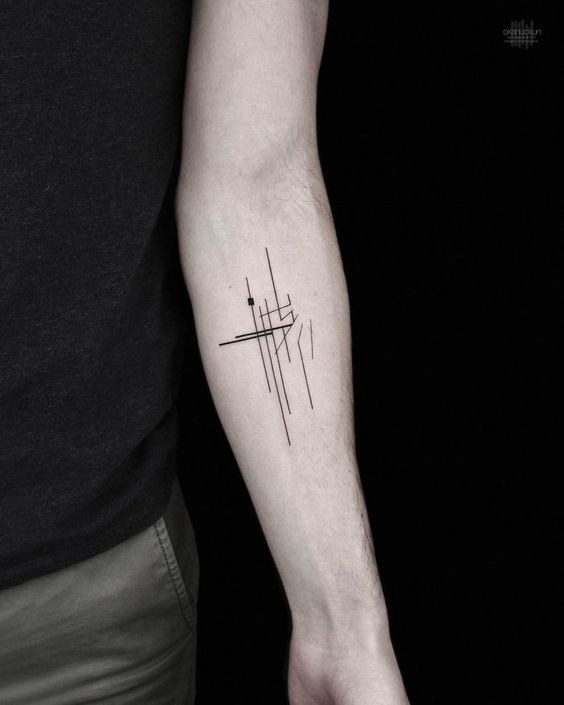 cross tattoo Tattoo on skin