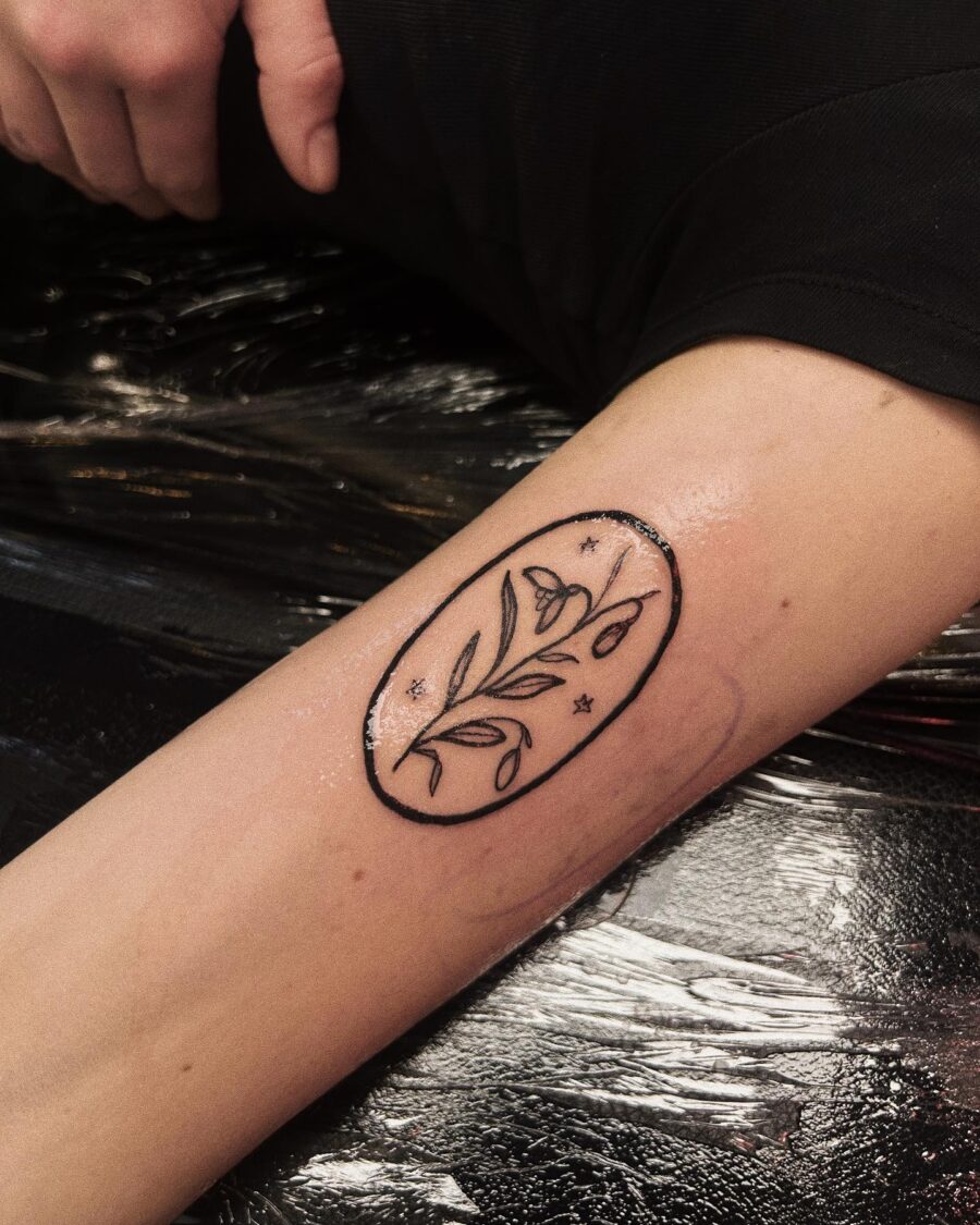 Elegant snowdrop tattoo with minimalist style snowdrop flower tattoos