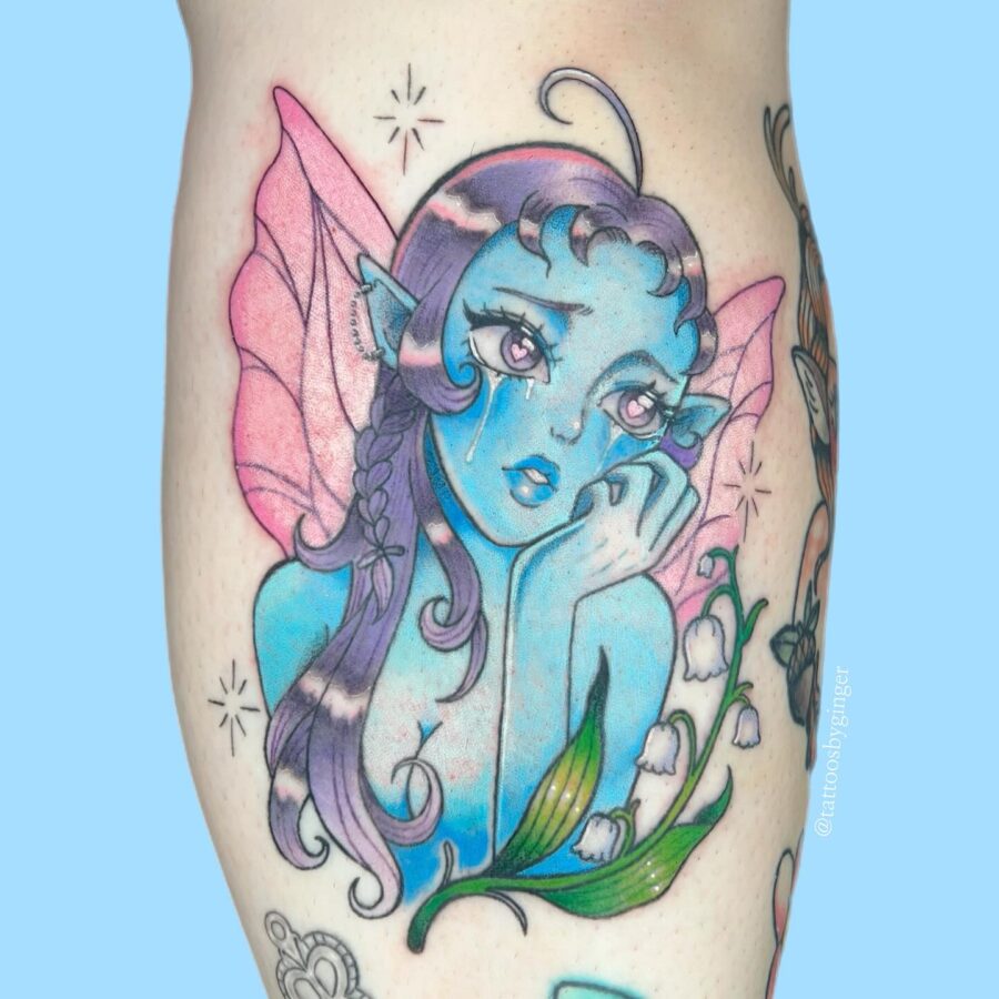 Captivating fairy tattoo inspired by Spirited Away Tattoo on skin