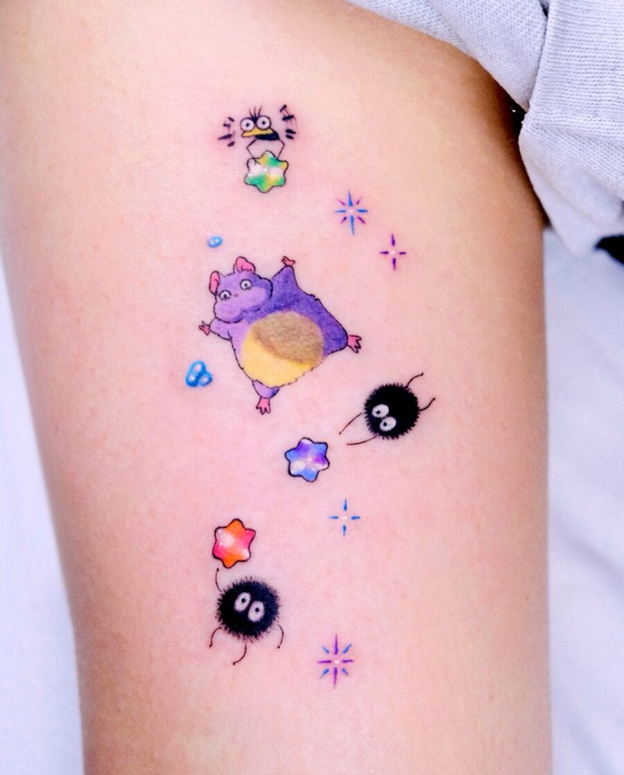 Charming Spirited Away Character Tattoo Design Tattoo on skin