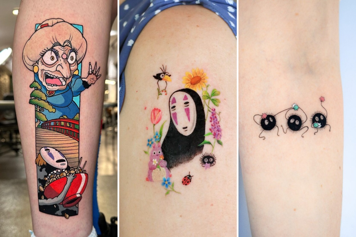 35+ Spirited Away Tattoo Ideas Bringing Studio Ghibli Magic to Skin Featured 3-Panel Lookbook Collage
