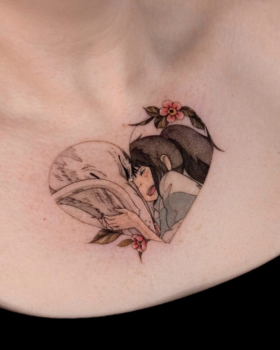 Heartwarming Spirited Away Tattoo Design Tattoo on skin