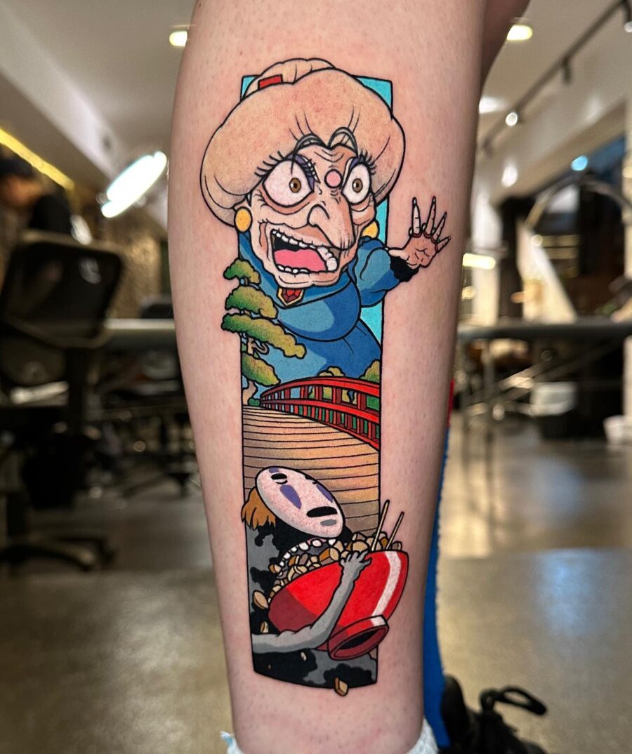 Yubaba and No-Face Tattoo Design Inspiration Tattoo on skin
