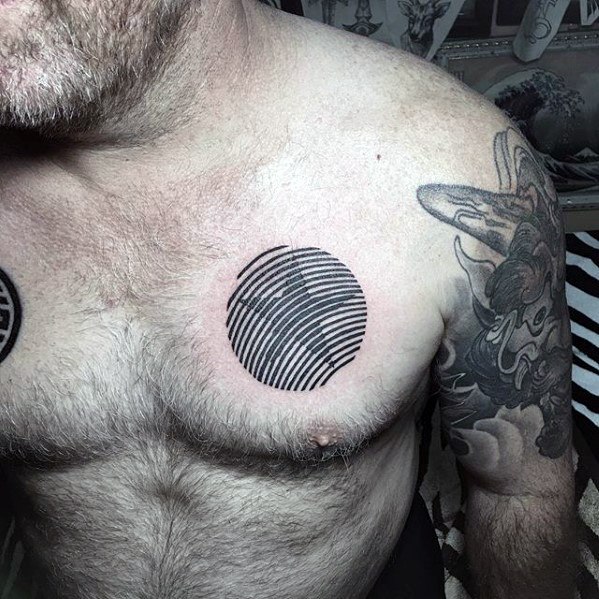 Star Tattoo Designs Under Black Curved Lines Tattoo on skin
